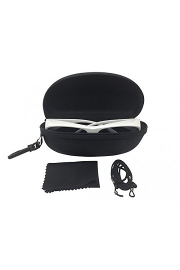 FALINGO Lot de 2 étuis à lunettes rigides XXL Noir 170 x 80 x 60 mm, Noir , 170 x 80 x 60 mm