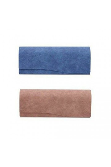 2 Pièces Étui à Lunettes, Boîte à Lunettes Portable, Lunettes Etui Lunettes, Étui Lunettes Cuir, Coque Extérieure en Cuir Et 