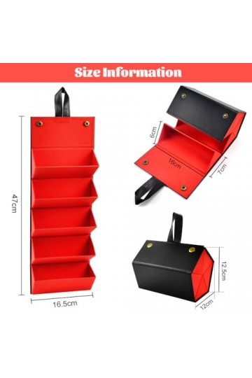 CAREDGO Boîte de Rangement pour Lunettes Organisateur Lunette de Soleil Voyage Portable Étui à Lunettes de Soleil à 5 Fentes 
