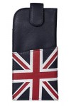 Mala Leather Étui à lunettes en cuir souple Motif Union Jack