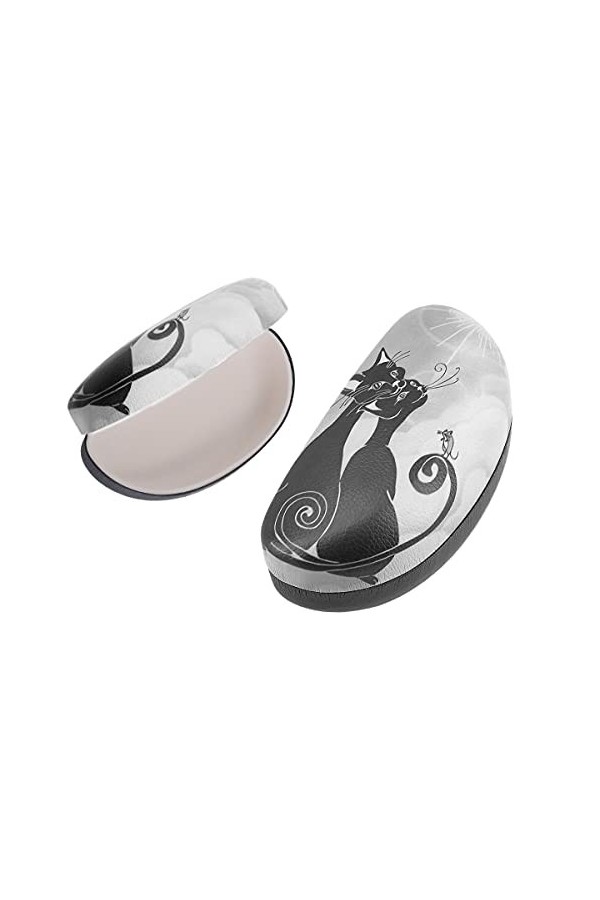 CARMANI - Lunettes de soleil dur protecteur Case Box Titulaire avec peinture avec motif Chats Fous Crazy Cats 