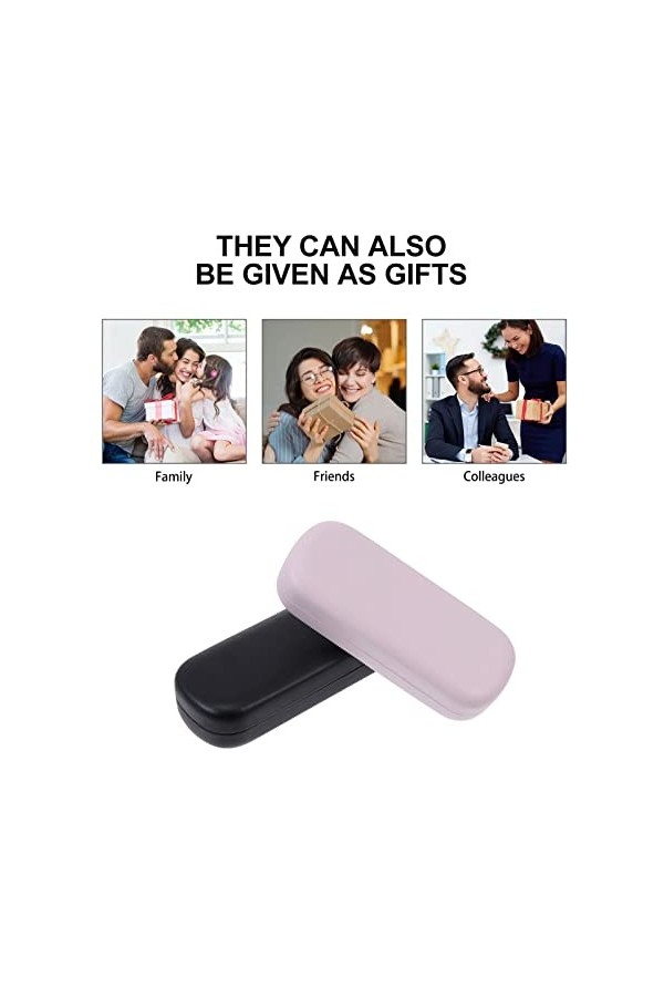 DOITOOL Lot de 2 étuis à lunettes portables en cuir synthétique pour lunettes de soleil - Pour homme et femme