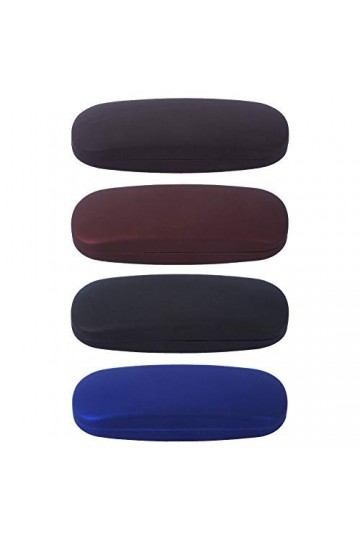 Lot de 4 étuis à lunettes rigides - Pour la plupart des lunettes et lunettes de soleil - Convient pour homme et femme