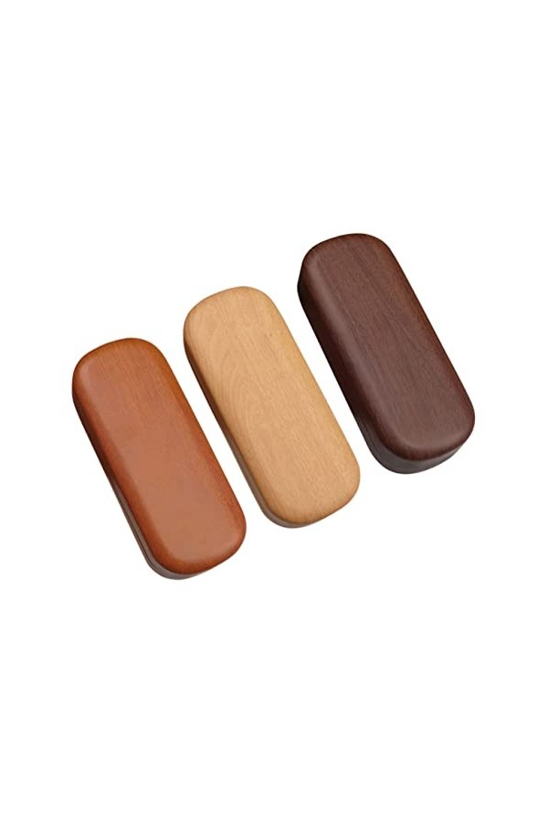 DOITOOL 3 Pièces à Lunettes Caisse De Rangement Bois Étuis à Lunettes Coque Rigide Femme Étuis à Lunettes Pour Hommes Durs Ca