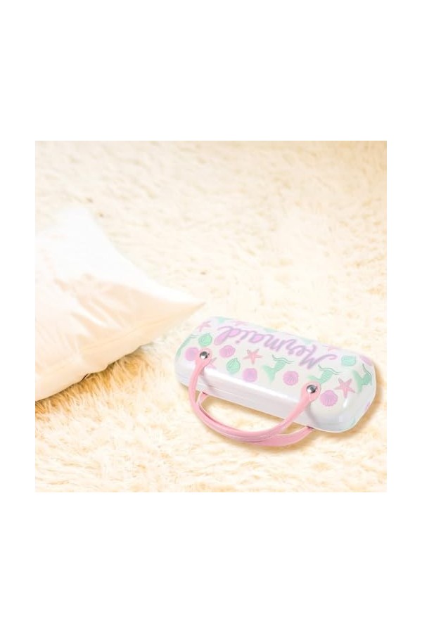 SOIMISS À Lunettes Rigide À Lunettes Sac De Rangement De Maquillage Pochette Portable Pour Lunettes De Soleil Avec Poignée Po