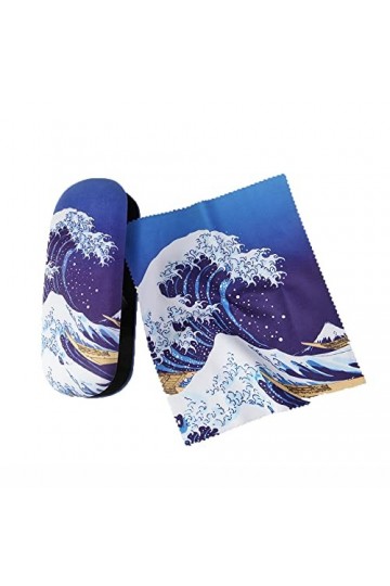 Artis Vivendi Étui à lunettes Hokusai La Grande Vague recouvert de velours, multicolore, M