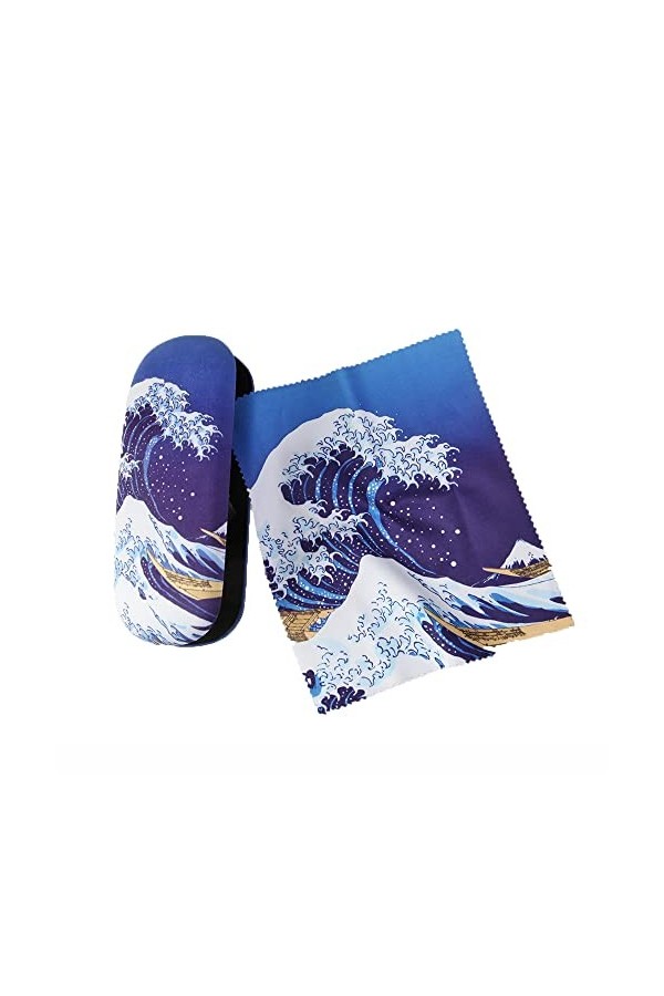 Artis Vivendi Étui à lunettes Hokusai La Grande Vague recouvert de velours, multicolore, M
