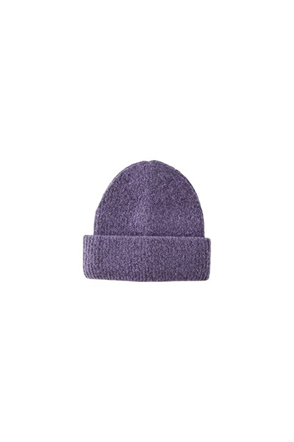 Pieces PCPYRON New Hood Noos BC Bonnet tricoté, Violet, Taille Unique Femme