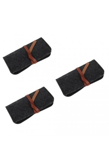 LIFKOME Fournitures Dartiste Mallette De Rangement Pour Lunettes 3 Pièces Pochette À Cosmétiques À Crayons Sac De Rangement 