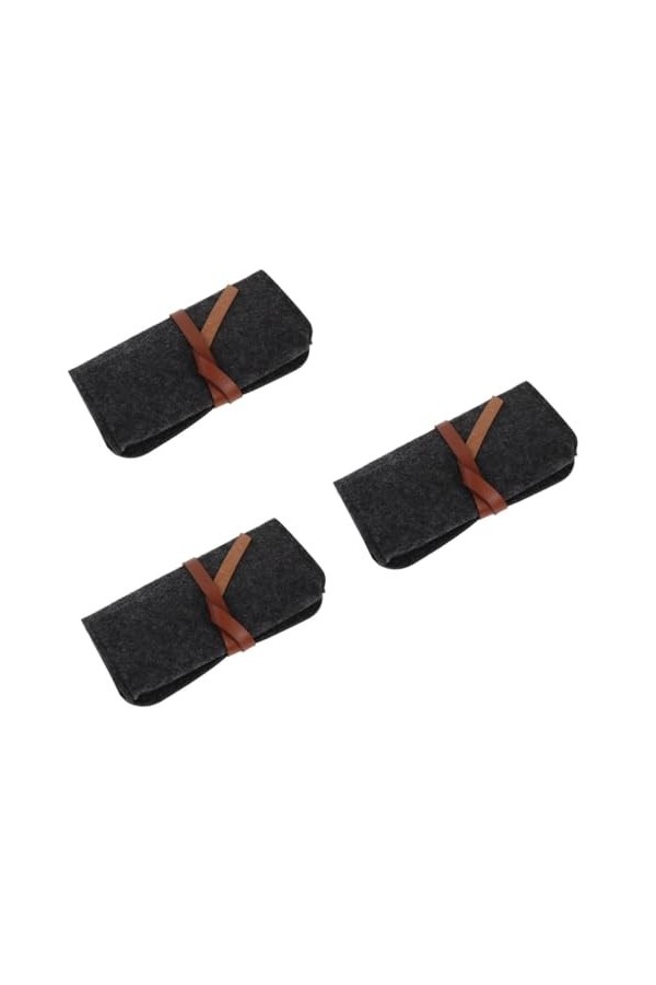 LIFKOME Fournitures Dartiste Mallette De Rangement Pour Lunettes 3 Pièces Pochette À Cosmétiques À Crayons Sac De Rangement 