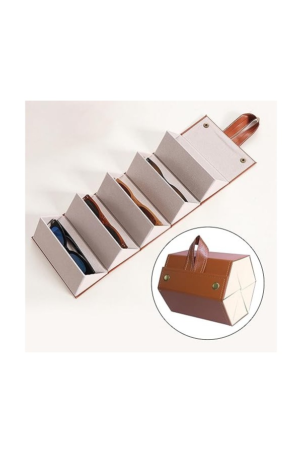 MagiDeal Étui de rangement pour lunettes, étui de voyage pour plusieurs lunettes, coque rigide, support pour lunettes, étui à