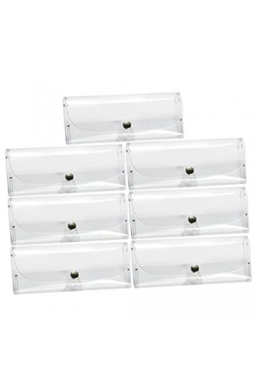 JOINPAYA 7 Pièces Étui À Lunettes Transparent Étui À Lunettes De Soleil Étui À Lunettes De Soleil Chiffon De Nettoyage Pour L