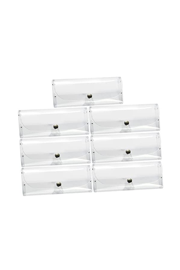 JOINPAYA 7 Pièces Étui À Lunettes Transparent Étui À Lunettes De Soleil Étui À Lunettes De Soleil Chiffon De Nettoyage Pour L