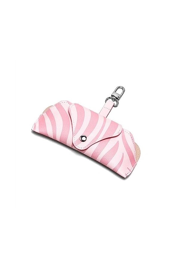 Femmes PU lunettes en cuir souple couverture lunettes boîte lunettes pochette lunettes de soleil étui Color : Pink, Size : 1