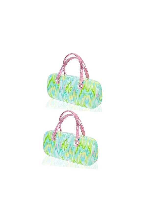 ERINGOGO 2 Pièces En Cuir Pu Implant Métallique Lunettes De Soleil Métalliques Étui À Lunettes Pour Enfants Lunettes Métalliq