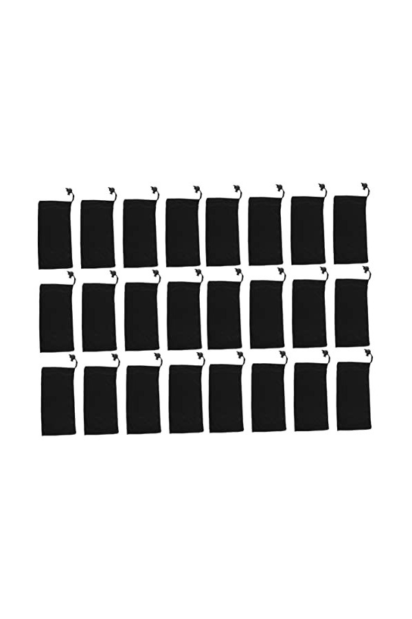 Healifty 24 Pièces Lunettes De Soleil Sac Lunettes De Soleil Noir Noir Organisateur Bacs Étui À Lunettes De Voyage Sac De Lun