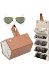 YAXIDAEVER Étui de Rangement pour Lunettes de Soleil de Voyage,5 Compartiments Rangement Lunette,Portable BoîTe à Lunettes po
