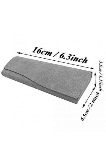 NUYYR 2 Pièces Étui à Lunettes, Étuis de Protection pour Lunettes, Étui à Lunettes Dur, Étui à Lunettes Rigide, Portable Méta