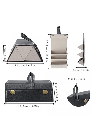 Rebanky Etui a Lunettes avec Compartiment Portable Etui a Lunettes Pliable Boite de Rangement Lunettes Voyage Boite Lunettes 