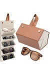 INHEMING Boîte Rangement Lunettes de Soleil,Organisateur de Lunettes de Soleil de Voyage Portable, Porte-Lunettes Mural Pliab