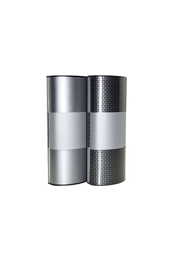 Zaubercase LOGIC Étui à lunettes rigide bicolores en carbone Argenté