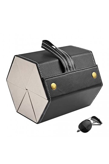 Choonjin Etui lunettes de Soleil De Voyage Portable, Grande capacité etui lunettes rigide à 6 Fentes, Pliable Étui rangement 