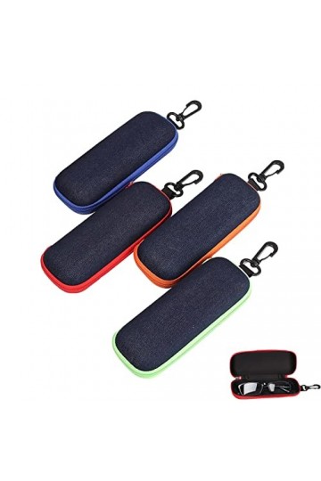 ZJYY Étui à Lunettes de Voyage, 4 Pièces Étui Rigide Lunette, Étui Rigide à Lunettes de Soleil, Étui à Lunettes de Voyage à G