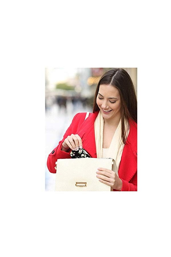 Byou Étui à Lunettes,Étui à Lunettes Portable 2 pièces Portable Dur Floral Imprimé Tissus Lunettes pour Lunettes de Soleil Lu