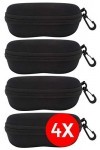 TBOC Étui Rigide à Lunettes de Soleil - [Pack 4 Unités] Boîte [Noire] Vue Protection Lecture Natation avec Clip Attache Ceiun
