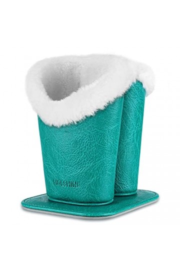 molshine Doublure en Peluche Douce Double Porte-lunettes Montant avec Base Magnétique Lunettes Stand Étui à Lunettes sur Tabl