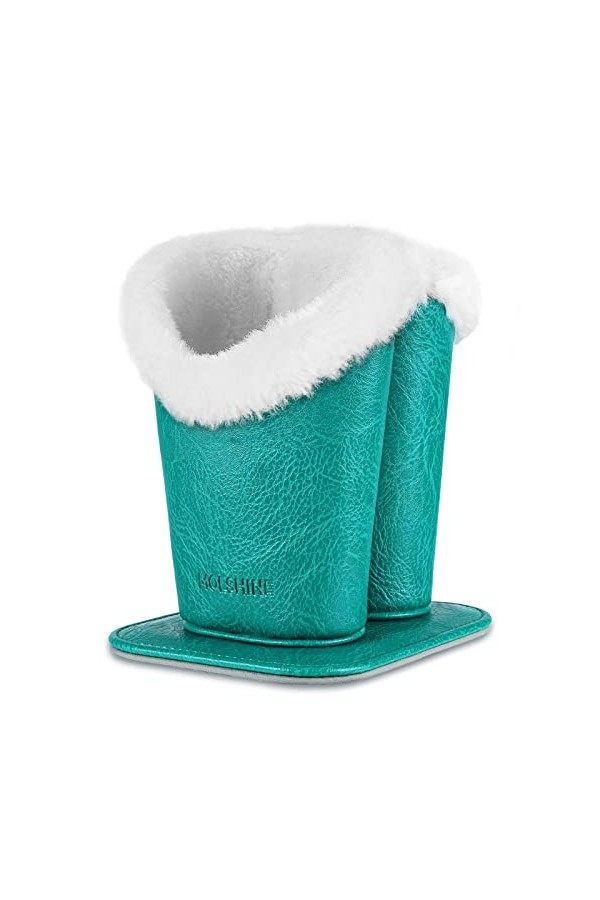 molshine Doublure en Peluche Douce Double Porte-lunettes Montant avec Base Magnétique Lunettes Stand Étui à Lunettes sur Tabl