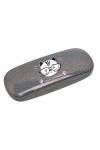 Taperso Etui noir lunettes paillettes chat personnalise