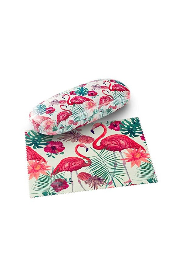 FEFI - Étui à lunettes rigide : WILDLIFE avec chiffon microfibre assorti