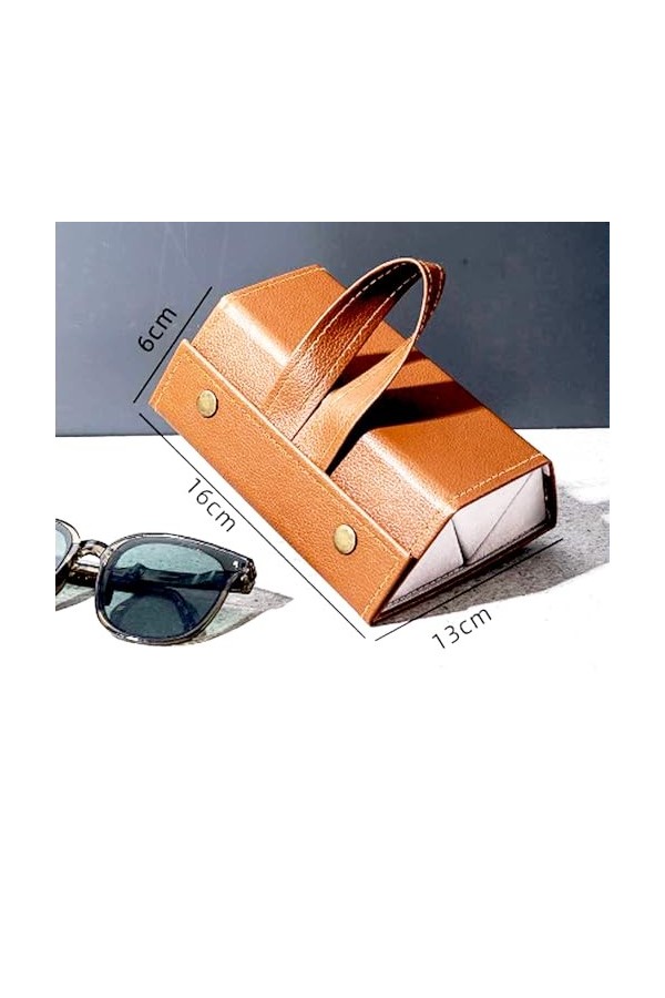 Rangement Lunette De Soleil，Étui à Lunettes Pliable Avec 3 Compartiment Boite Rangement Voyage Lunette Organisateur Lunette D