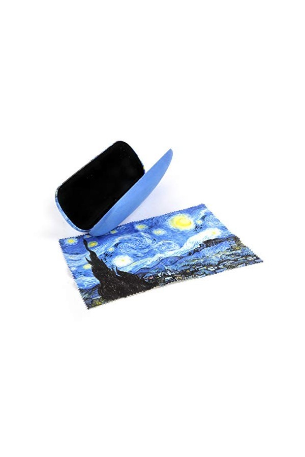 Fridolin Étui à lunettes Kit de rigide stoffbezogen avec chiffon "Van Gogh Nuit étoilée