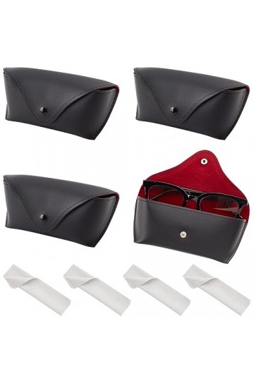 PH PandaHall Étui à Lunettes en Cuir Étui à Lunettes de Soleil Portable Organisateur de Lunettes en Cuir Imitation Pochette à