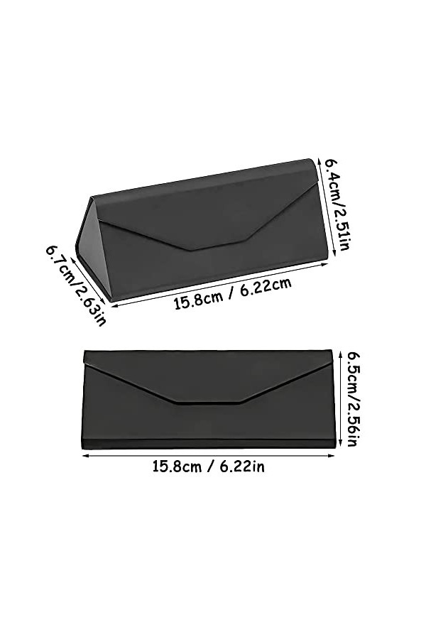 2 Pièces Lunettes Etui Lunettes, Housse de protection pour lunettes, Étui à Lunettes Magnétique, avec 2 Chiffon à Lunettes, É