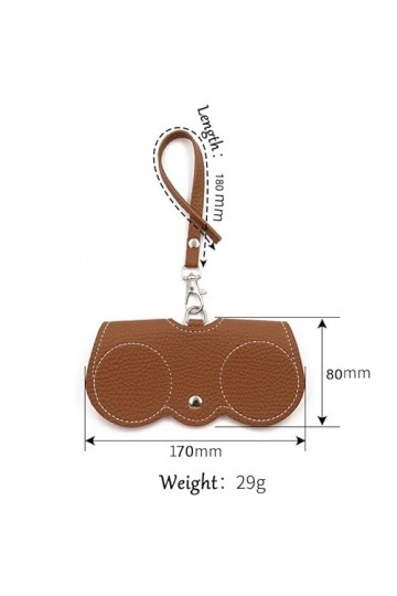 Keweni Lot de 3 sacs à lunettes de soleil en cuir souple, étui portable fin pour lunettes de soleil avec lanière et pochette 