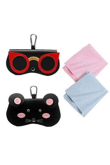 YouYuerÉtui à Lunettes Universel,2PCS Portable Étui à Lunettes de Soleil,Étui de Rangement pour Lunettes,Sac à Lunettes Porta