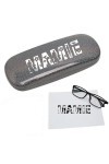 Taperso Etui a lunettes Noir a paillette motif avec votre prenom mamie maman personnalisable