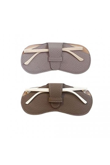 gofidin Lot de 2 étuis à lunettes en cuir PU, noir, taille unique