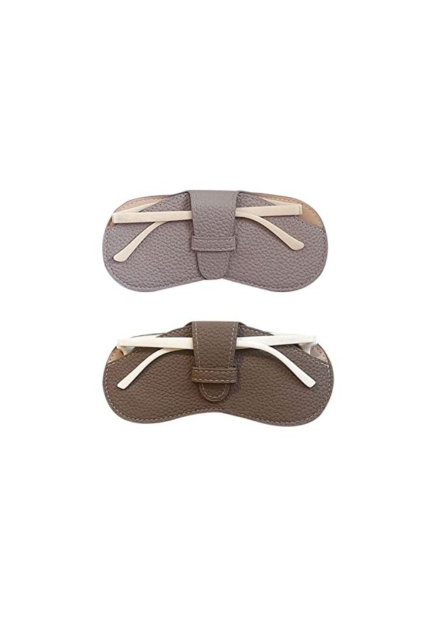 gofidin Lot de 2 étuis à lunettes en cuir PU, noir, taille unique
