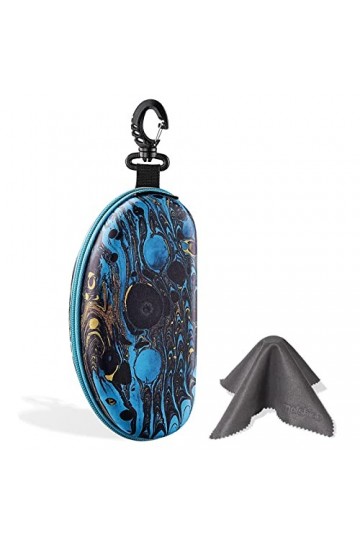 molshine Étui de lunettes de soleil surdimensionné, grande boîte à lunettes, sac à lunettes de plongée avec fermeture éclair 