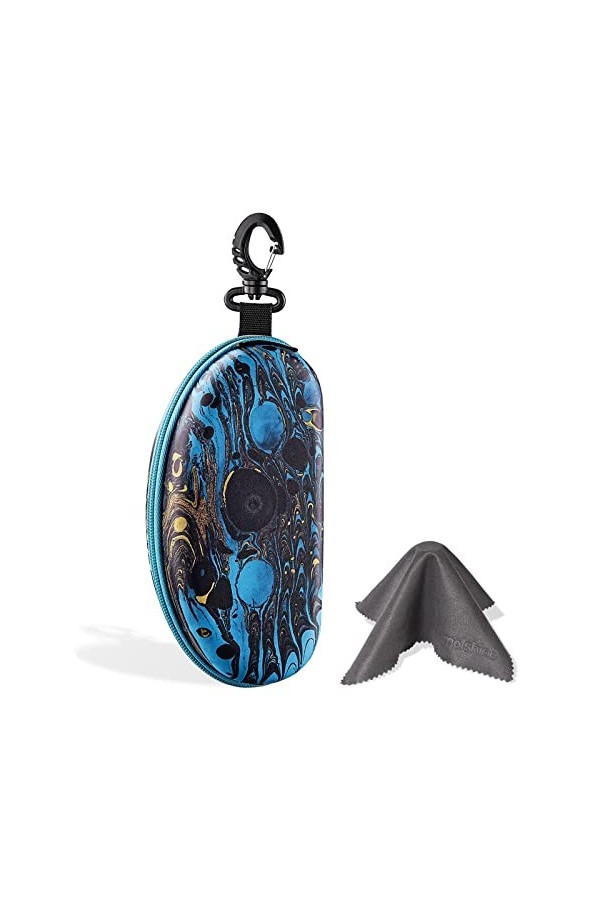 molshine Étui de lunettes de soleil surdimensionné, grande boîte à lunettes, sac à lunettes de plongée avec fermeture éclair 