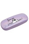 Taperso Etui a lunettes violet a paillette motif Licorne jpeux pas