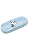 Taperso Etui a lunettes bleu a paillette motif Panda et lapin personnalisable