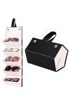 Heyu-Lotus Étui à lunettes - Rangement pour lunettes de soleil - Pliable - Pour ranger 5 lunettes - Étui à lunettes en cuir p