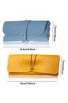 Senteen Etui Lunettes Cuir, 4pcs Etui Lunettes Soleil Souple Boîte à Lunettes Portable Souple Pu Cuir Sac Lunettes Eyeglass C