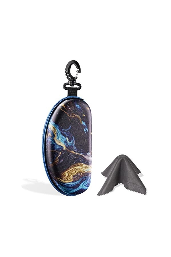 molshine Étui à lunettes de soleil surdimensionné, grande boîte à lunettes, sac à lunettes de plongée à glissière avec croche