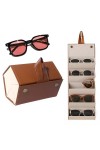 Killogood Organisateur de lunettes - Support mural pliable - Rangement pour lunettes de soleil - Pour homme et femme 5 lunet
